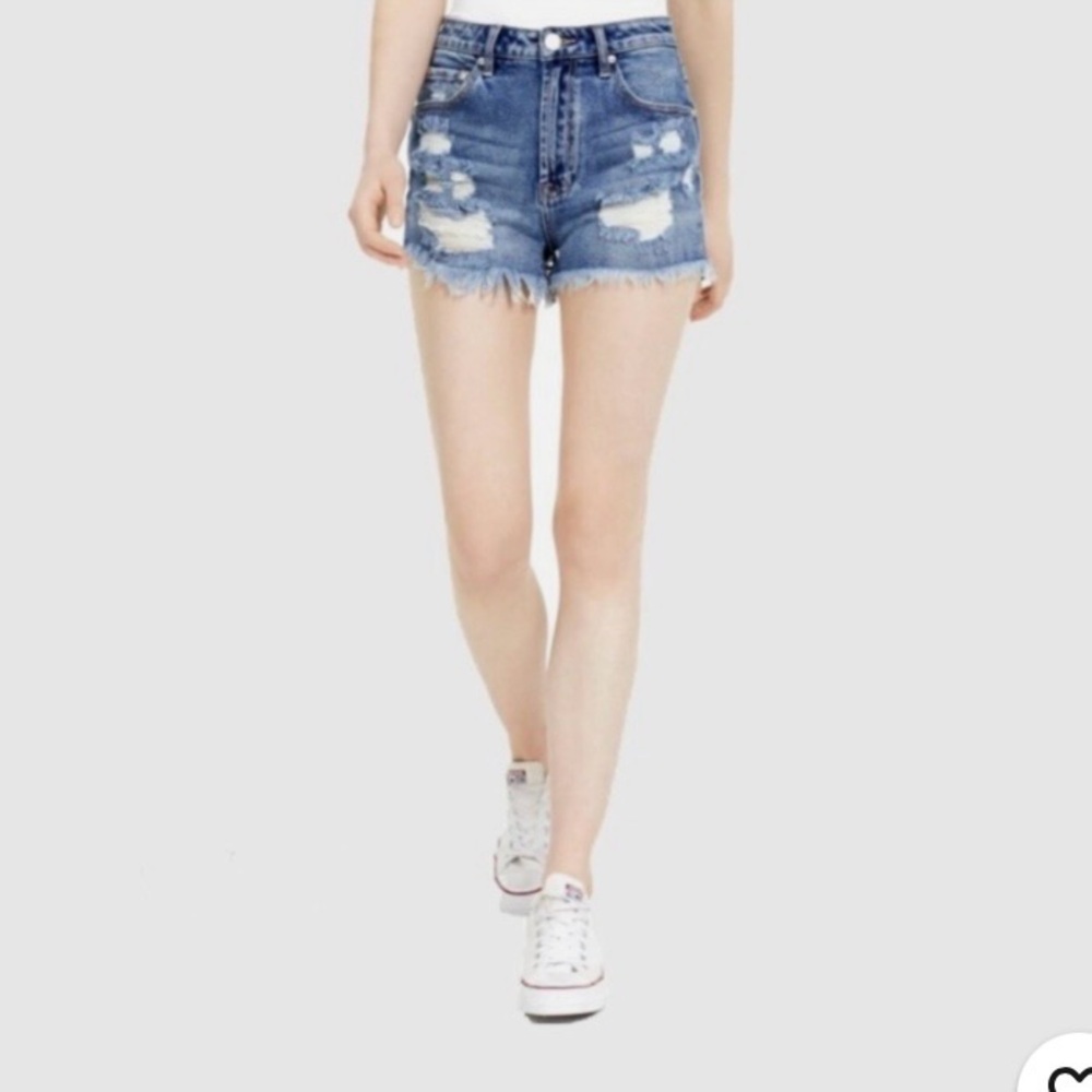 Kendall & Kylie The Icon Blue Ripped Jean Shorts